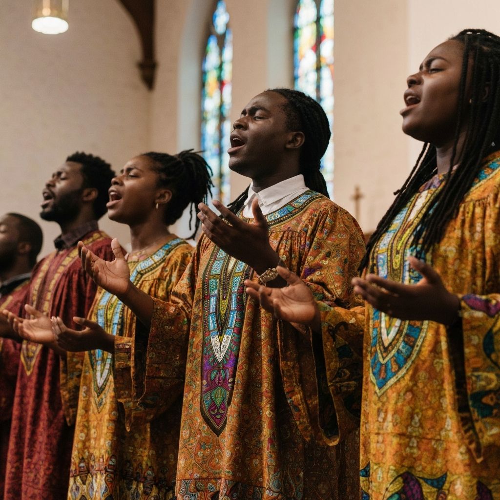 Church choir performing
